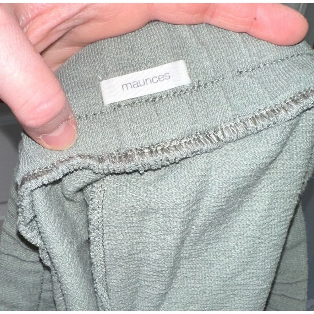 Maurice’s Sage Green Terry Lounge Shorts – Size 3X